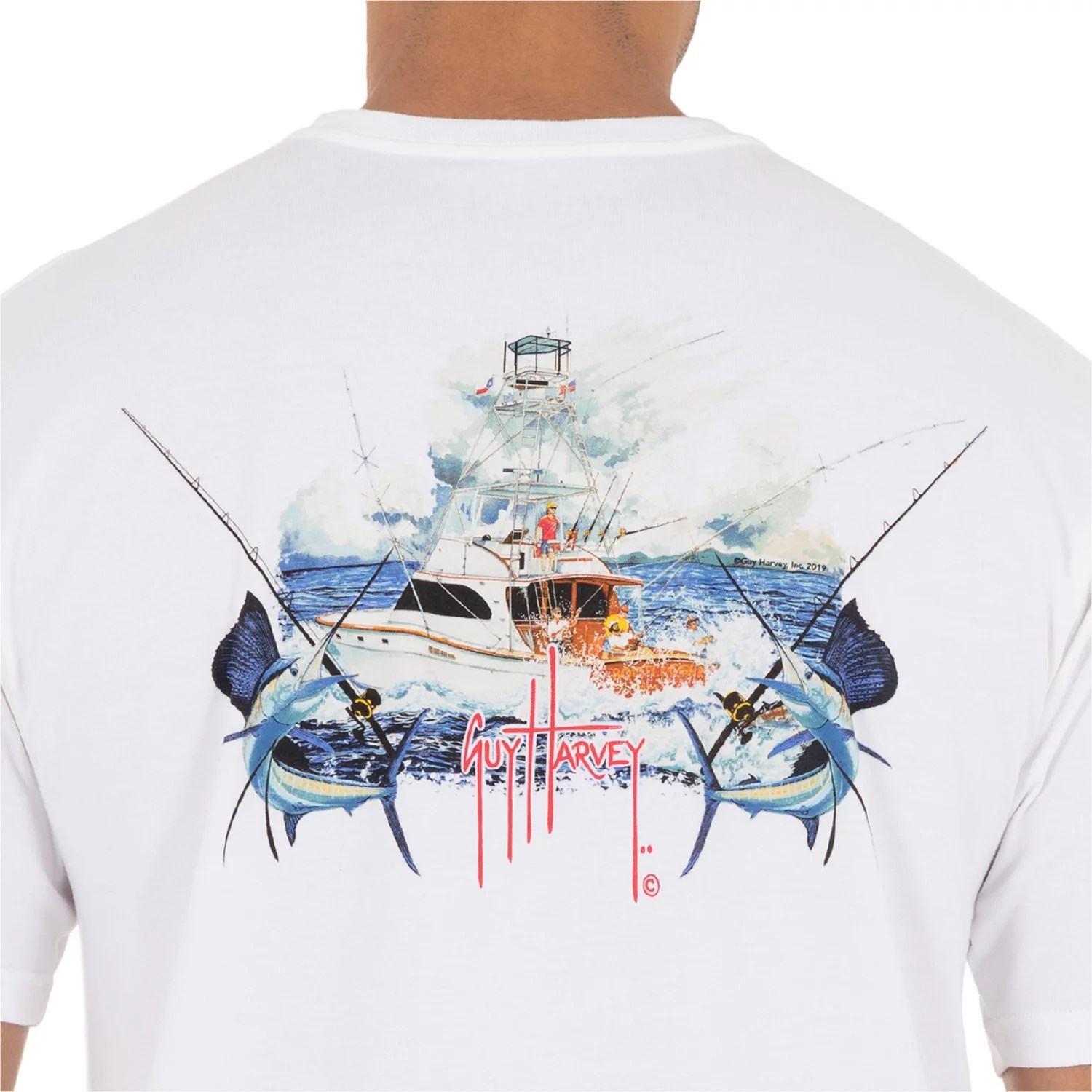 Guy Harvey Men's Out Fishing Pocket TShirt Academy