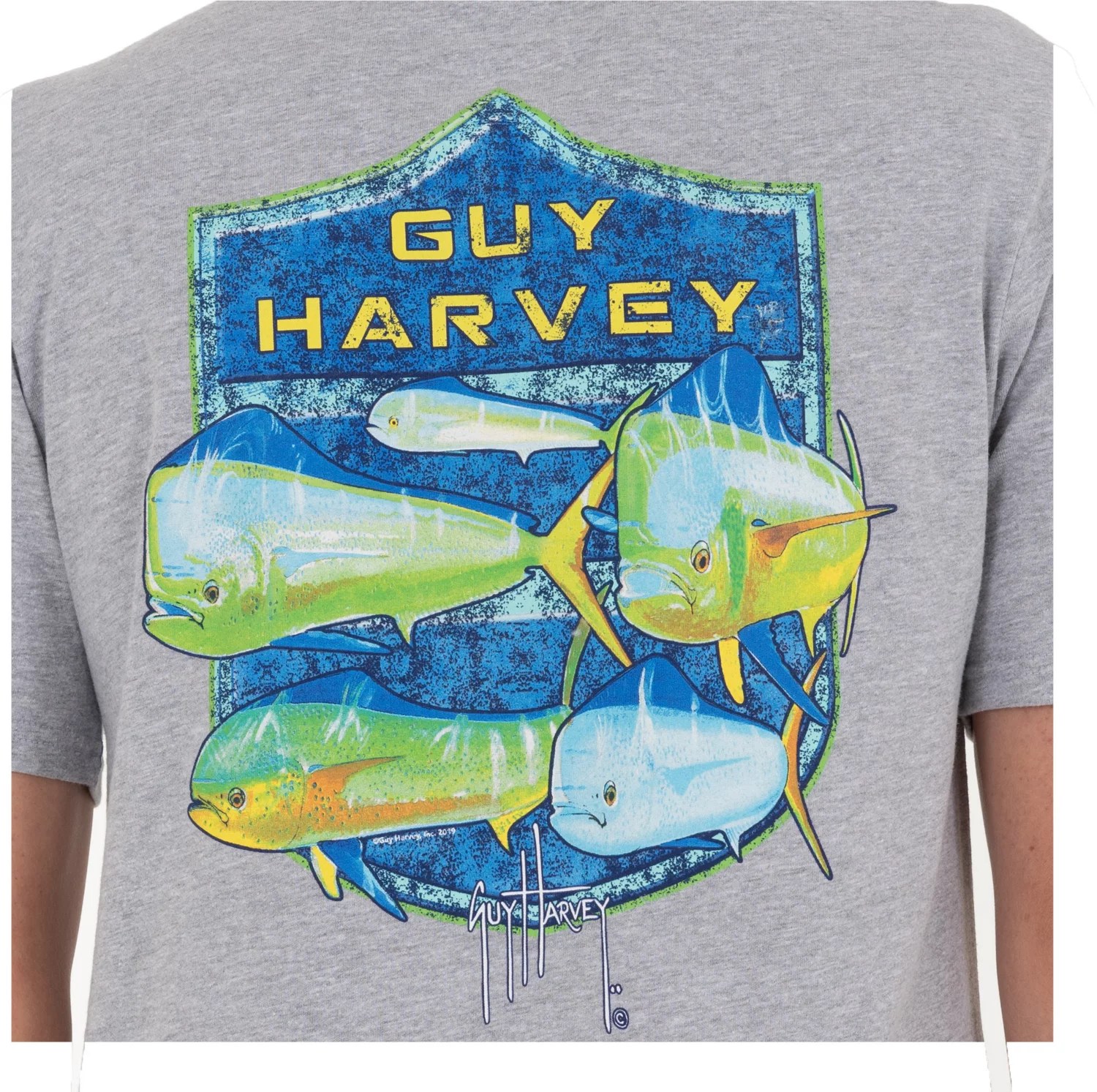 Guy Harvey Men's Mahi Shield TShirt Academy
