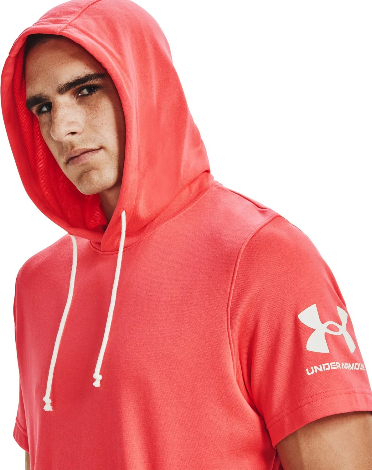 Under Armour Men's Rival Terry Short Sleeve Hoodie Academy