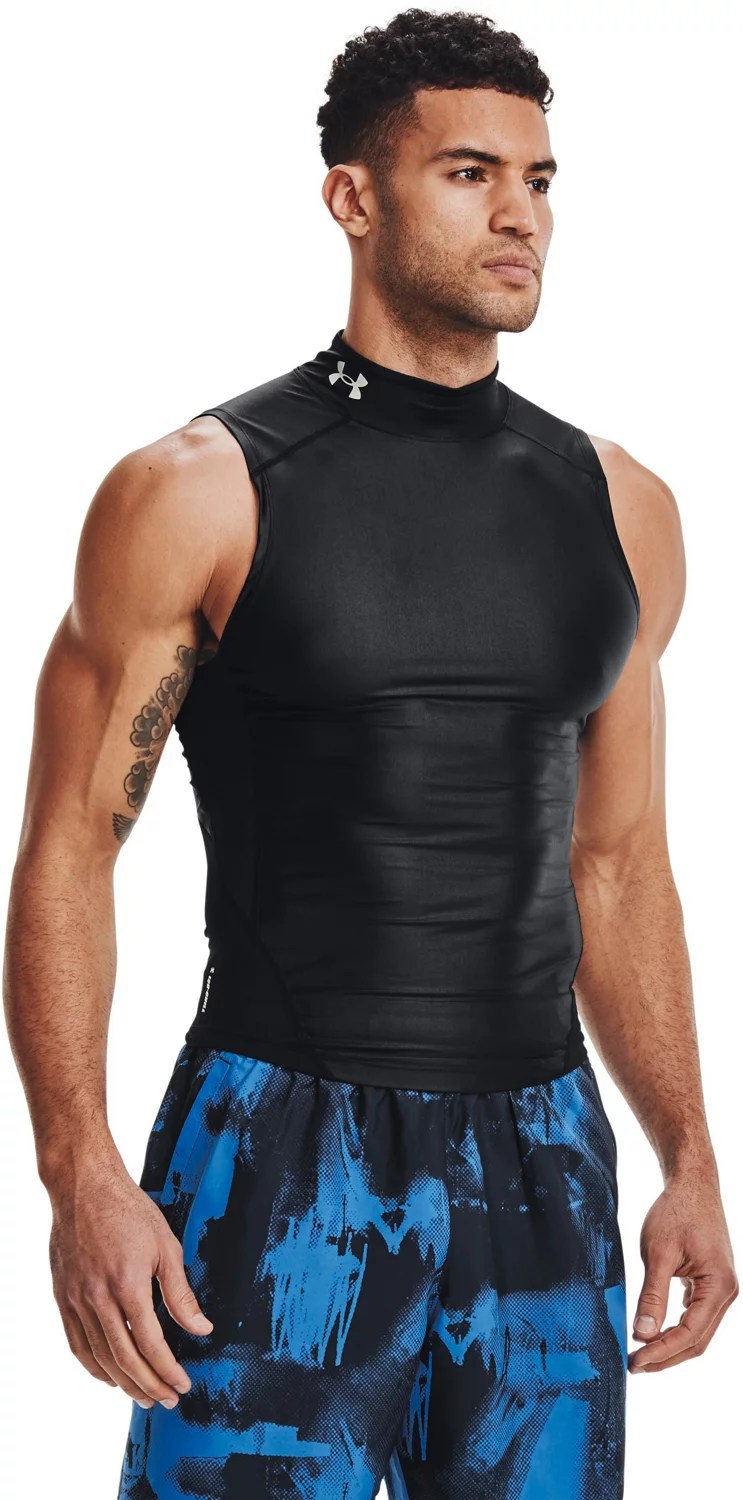 Under Armour Men's IsoChill Compression Mock Neck Sleeveless Top Academy
