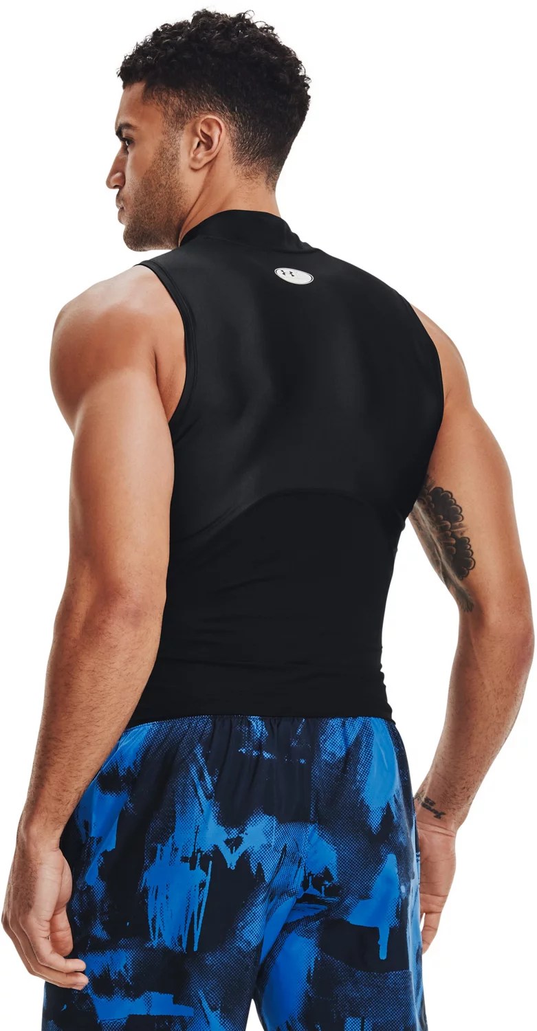 Under Armour Men's IsoChill Compression Mock Neck Sleeveless Top Academy
