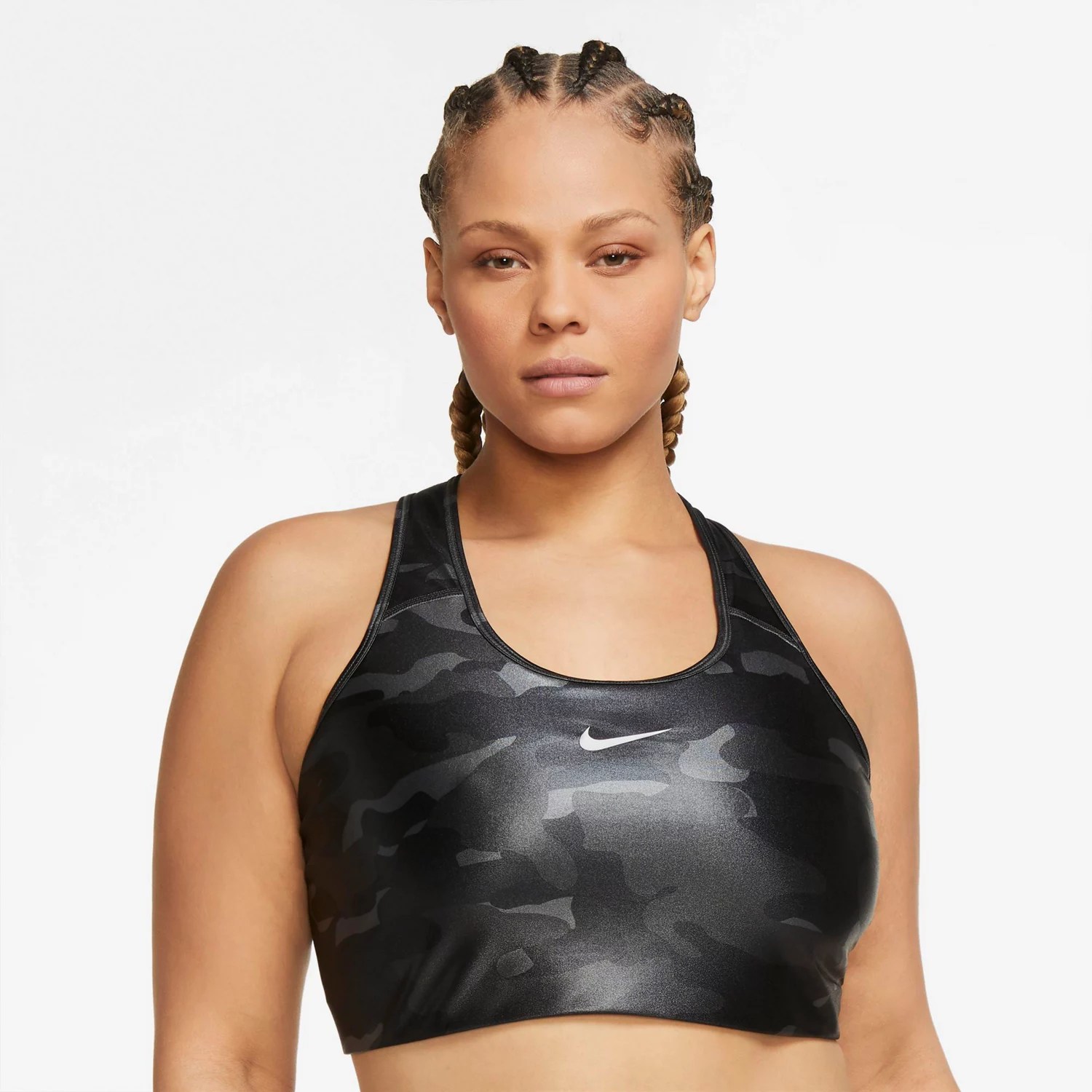 Nike Women's DriFIT Swoosh High Support Plus Size Sports Bra Academy