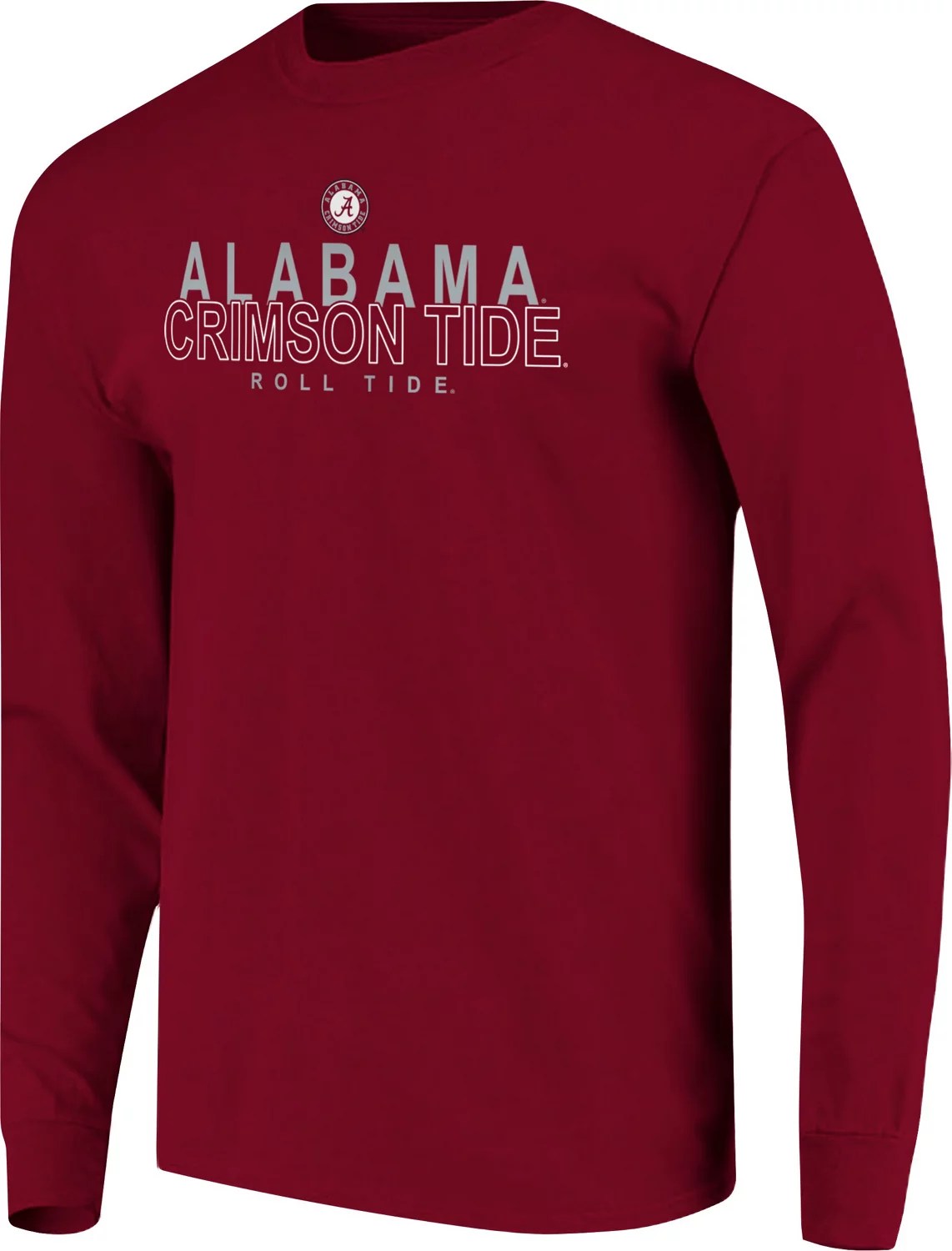 Image One Men's University of Alabama Overtype Logo Long Sleeve Tshirt