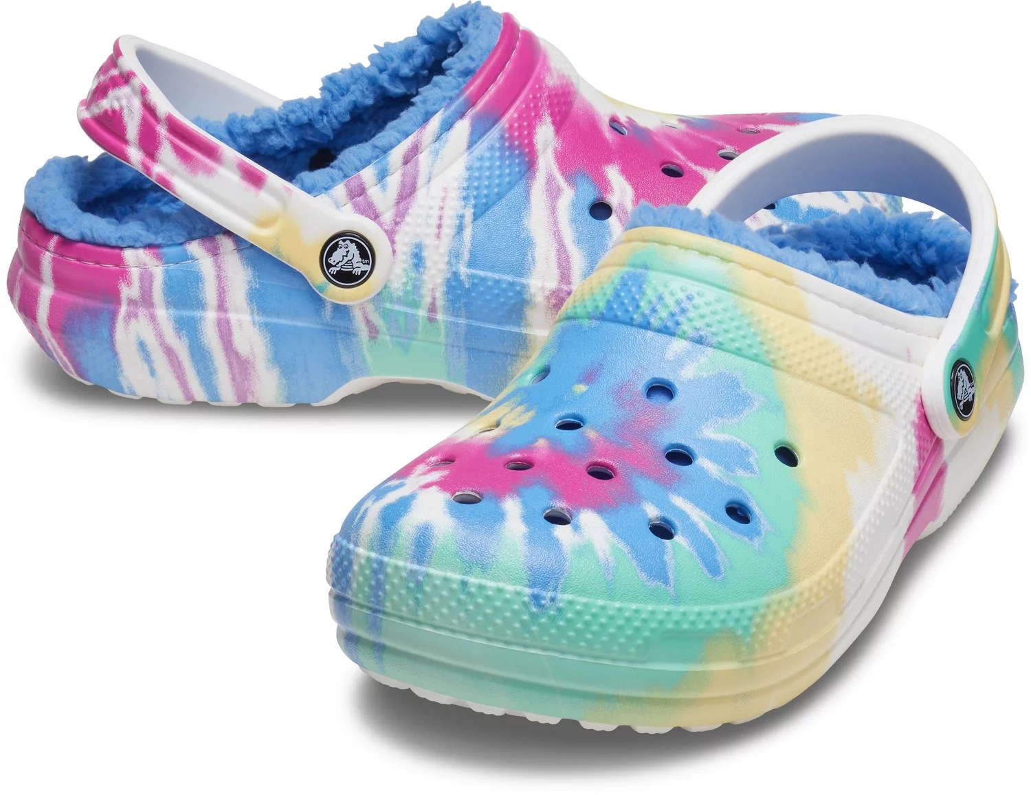Crocs Adults' Classic Fleece TieDye Clogs Academy