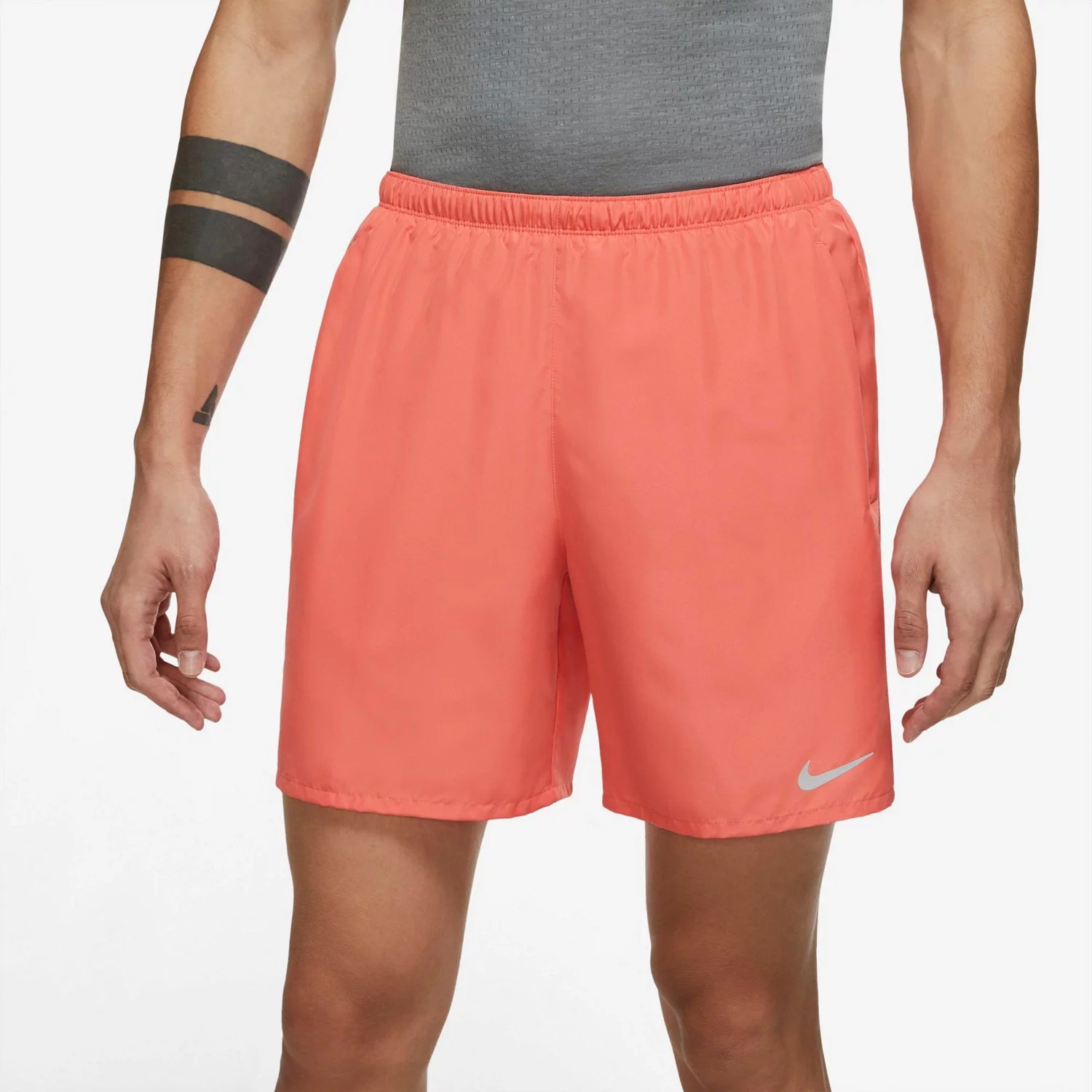 Nike Men's DriFIT Challenger BriefLined Running Shorts 7 in Academy