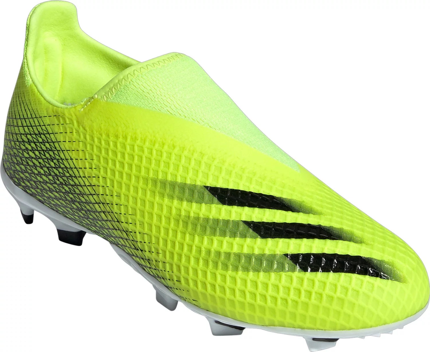 adidas Junior Boys' X Ghosted .3 Laceless Firm Ground Soccer Cleats