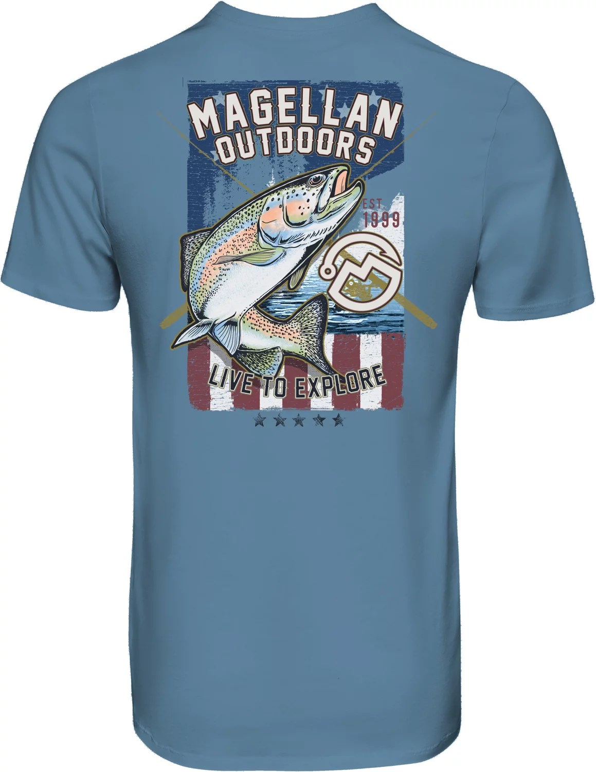 Magellan Outdoors Men's American Fishing Tshirt Academy