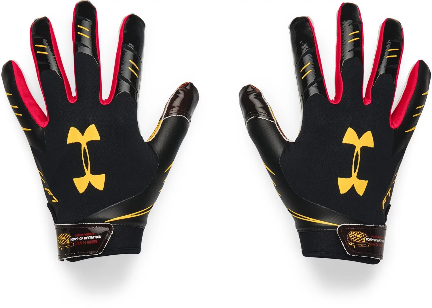 Under Armour Men's F7 Flames Novelty Football Gloves Academy
