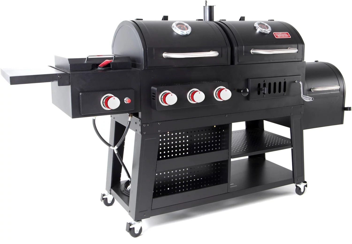 Outdoor Gourmet Fry/Grill/Smoke Combo Grill Academy