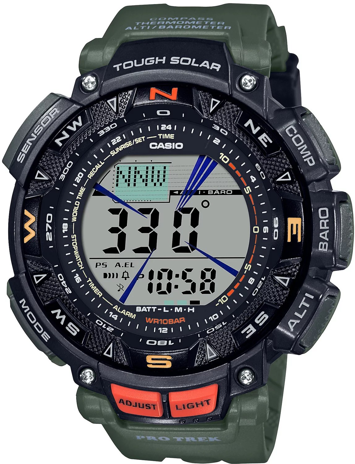 Casio Men's ProTrek Triple Sensor Digital Resin Sport Watch Academy
