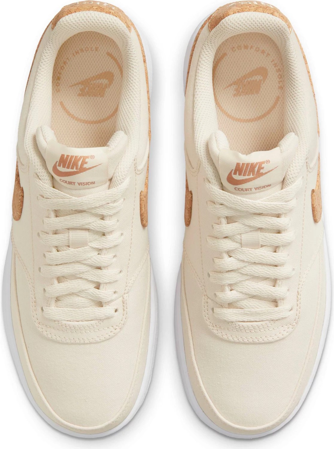 Nike Women's Court Vision Canvas Low Basketball Shoes Academy