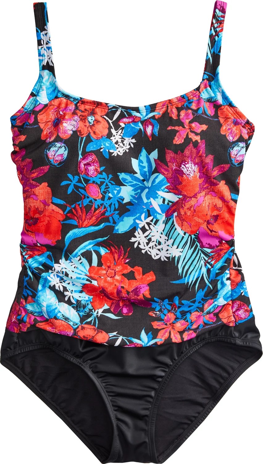 Jantzen Women's Square Neck OnePiece Swimsuit Academy