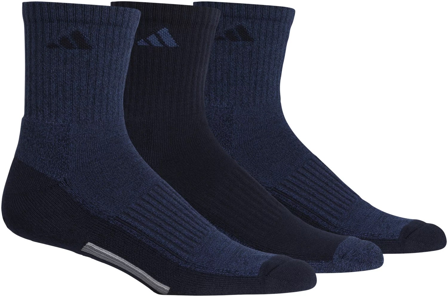 adidas Men’s Cushioned Climalite X MidCrew Socks 3 Pack Academy