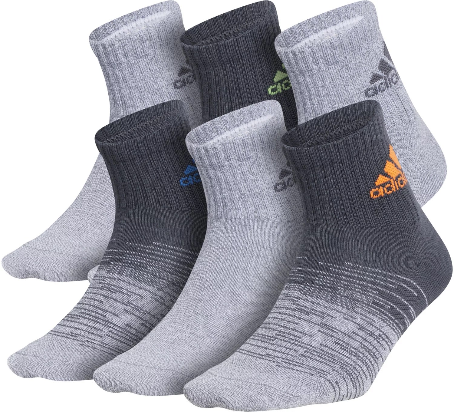 adidas Boys’ Superlite Badge of Sport Quarter Socks 6 Pack Academy