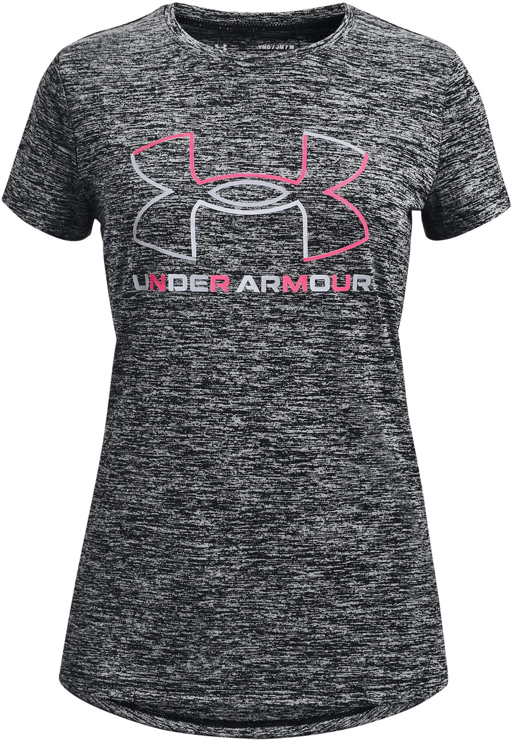 Under Armour Girls' Big Logo Twist Short Sleeve Tshirt Academy
