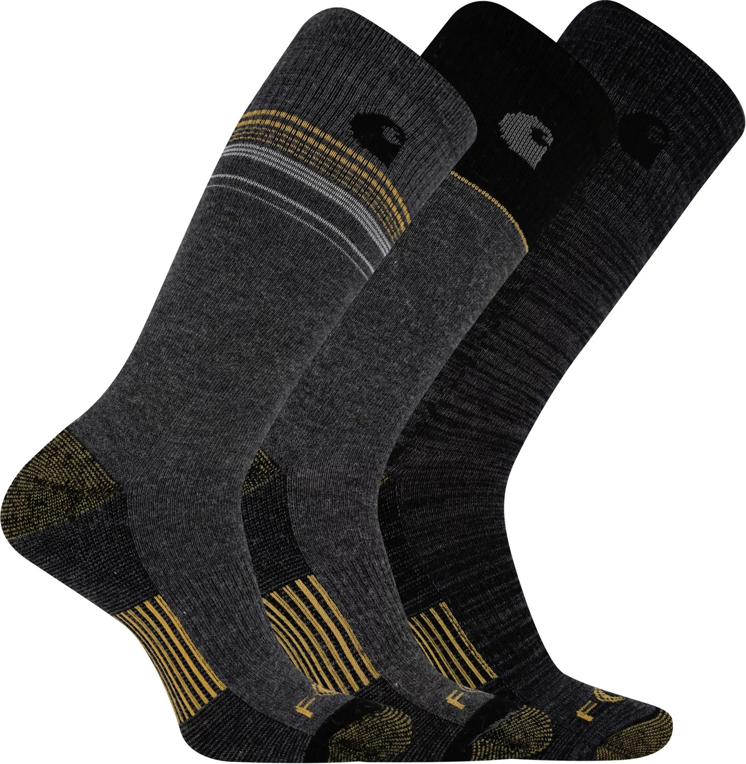 Carhartt Men's Force Merino Wool Blend Crew Socks 3 Pack Academy