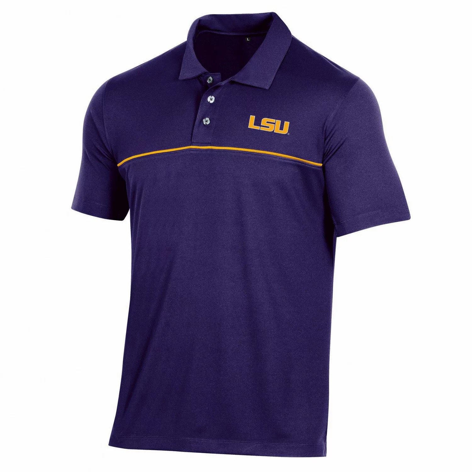 Champion Men's Louisiana State University Micro Mesh Short Sleeve Polo Shirt Academy