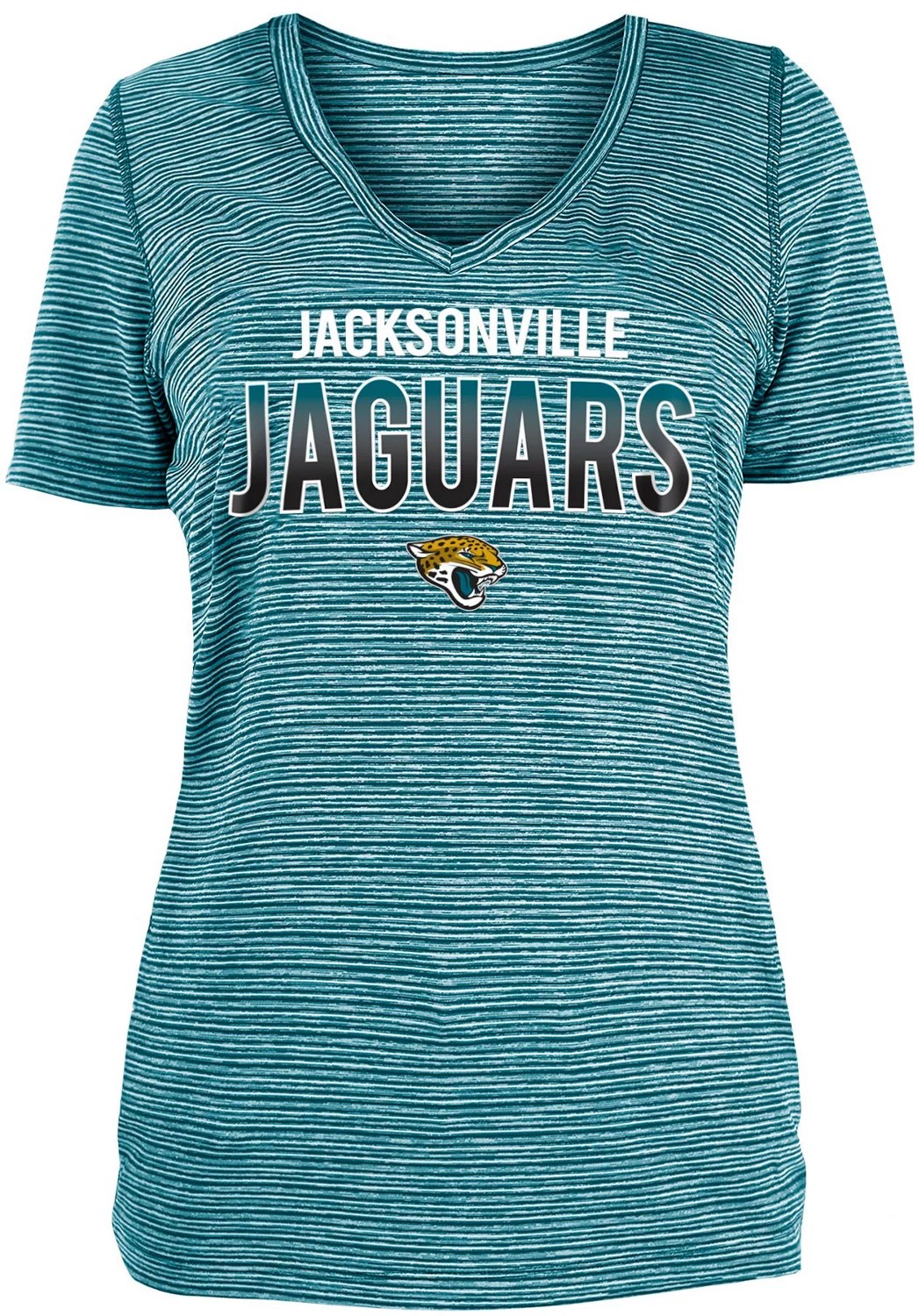 New Era Women's Jacksonville Jaguars Space Dye Short Sleeve Vneck T