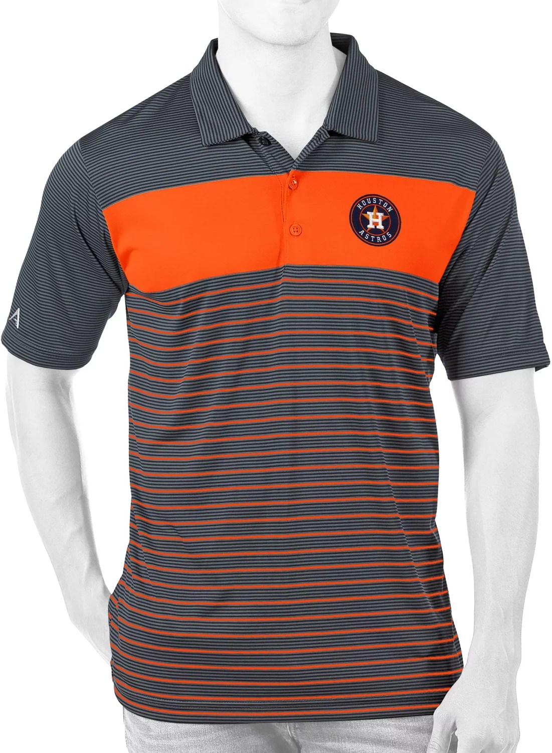 Antigua Men's Houston Astros Contest Short Sleeve Polo Shirt Academy