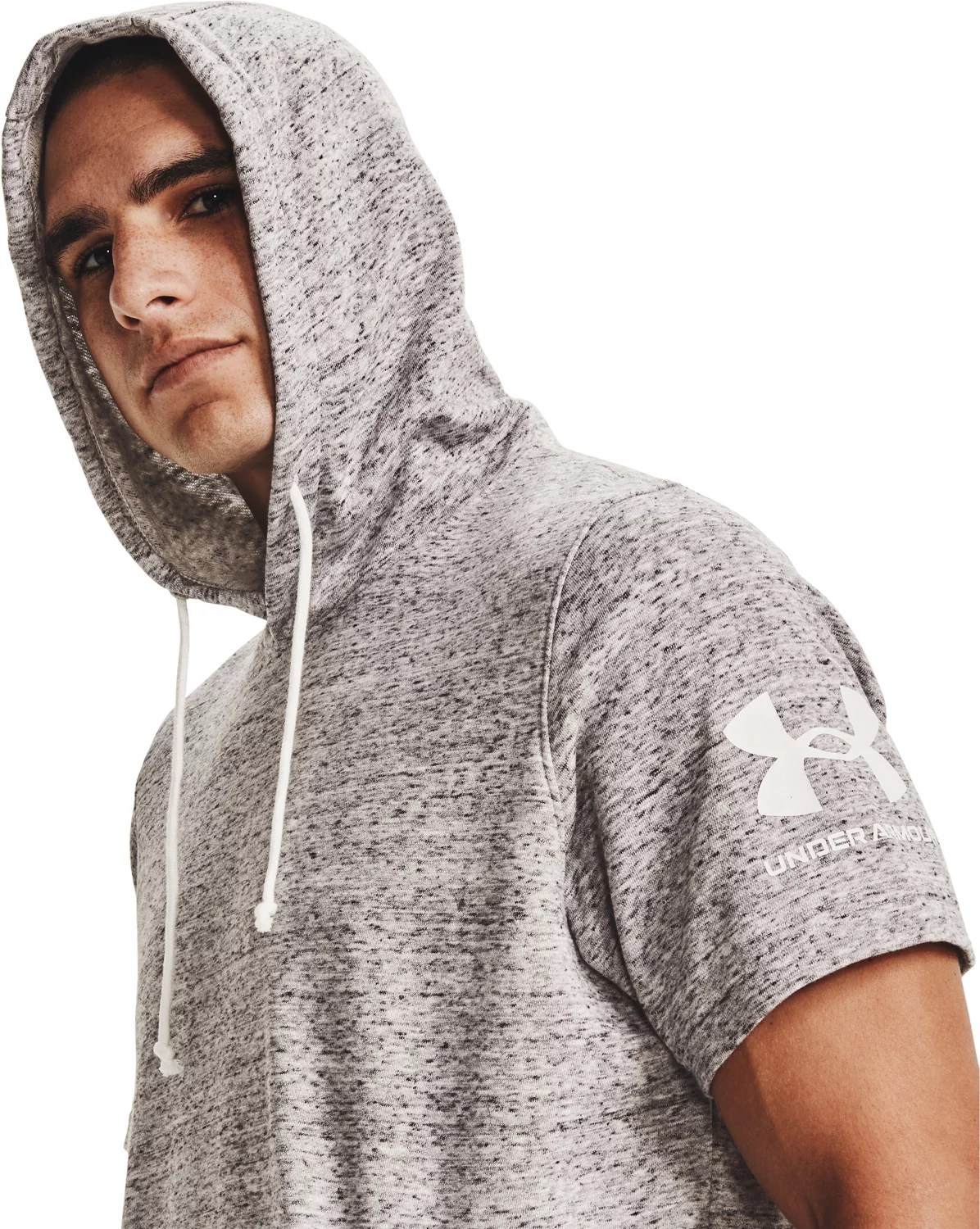 Under Armour Men's Rival Terry Short Sleeve Hoodie Academy