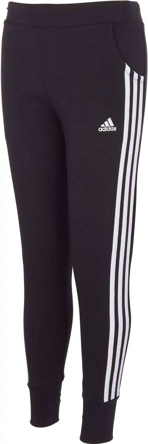 adidas Girls' ThreeStripes Cotton Joggers Academy