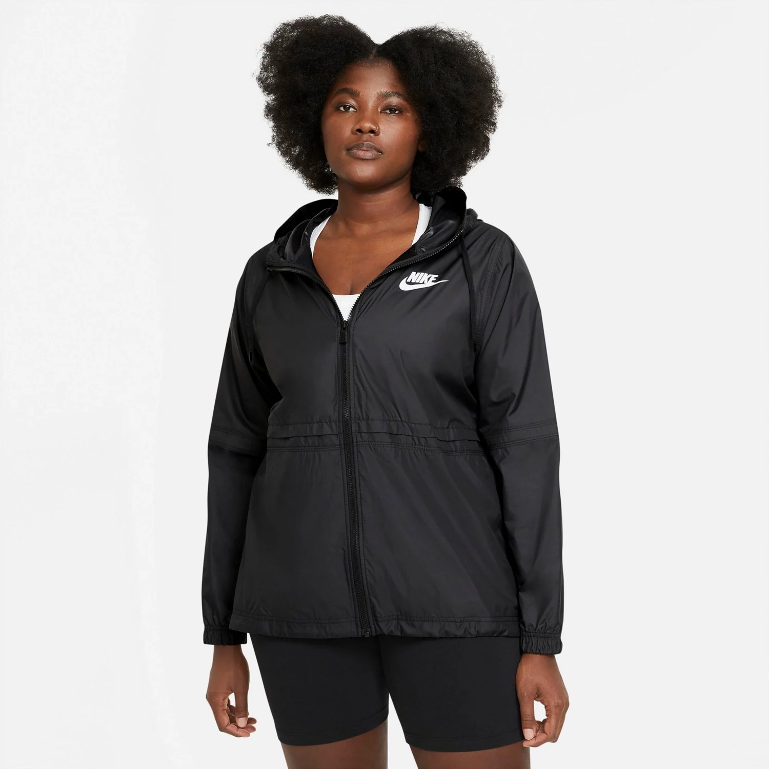 Nike Women's Sportswear Woven Plus Size Jacket Academy