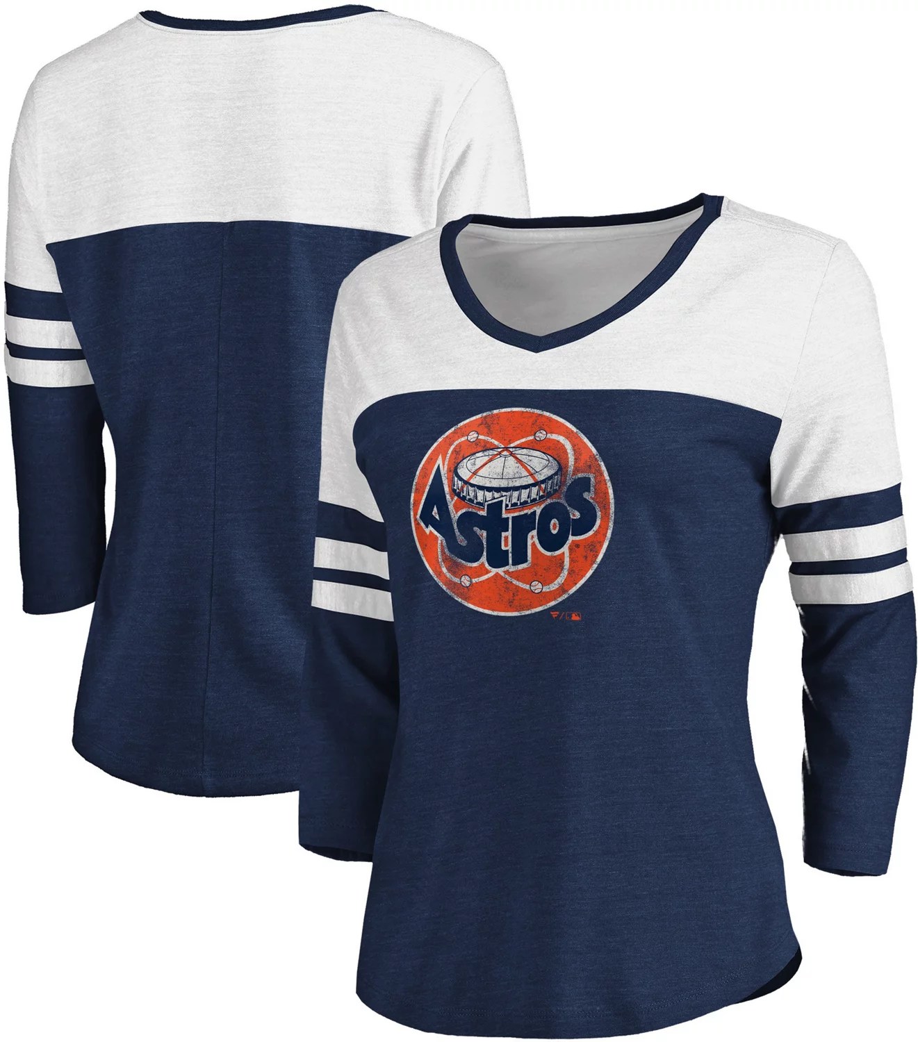 Houston Astros Women's Cooperstown 3/4Length Graphic Tshirt Academy