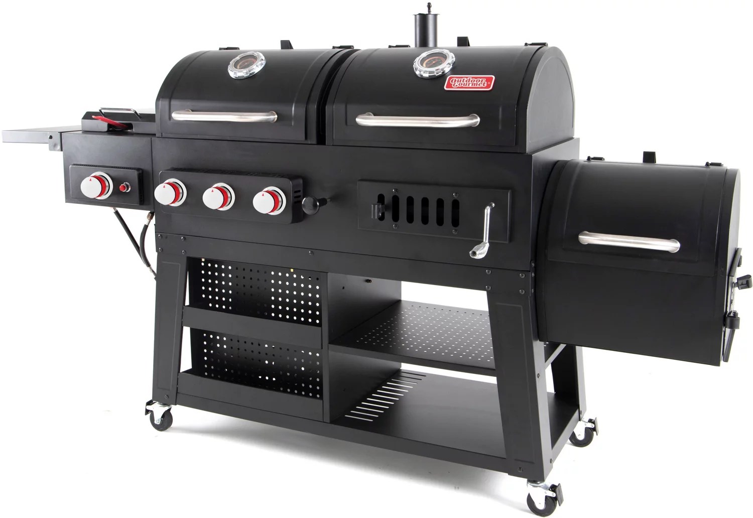 Outdoor Gourmet Fry/Grill/Smoke Combo Grill Academy