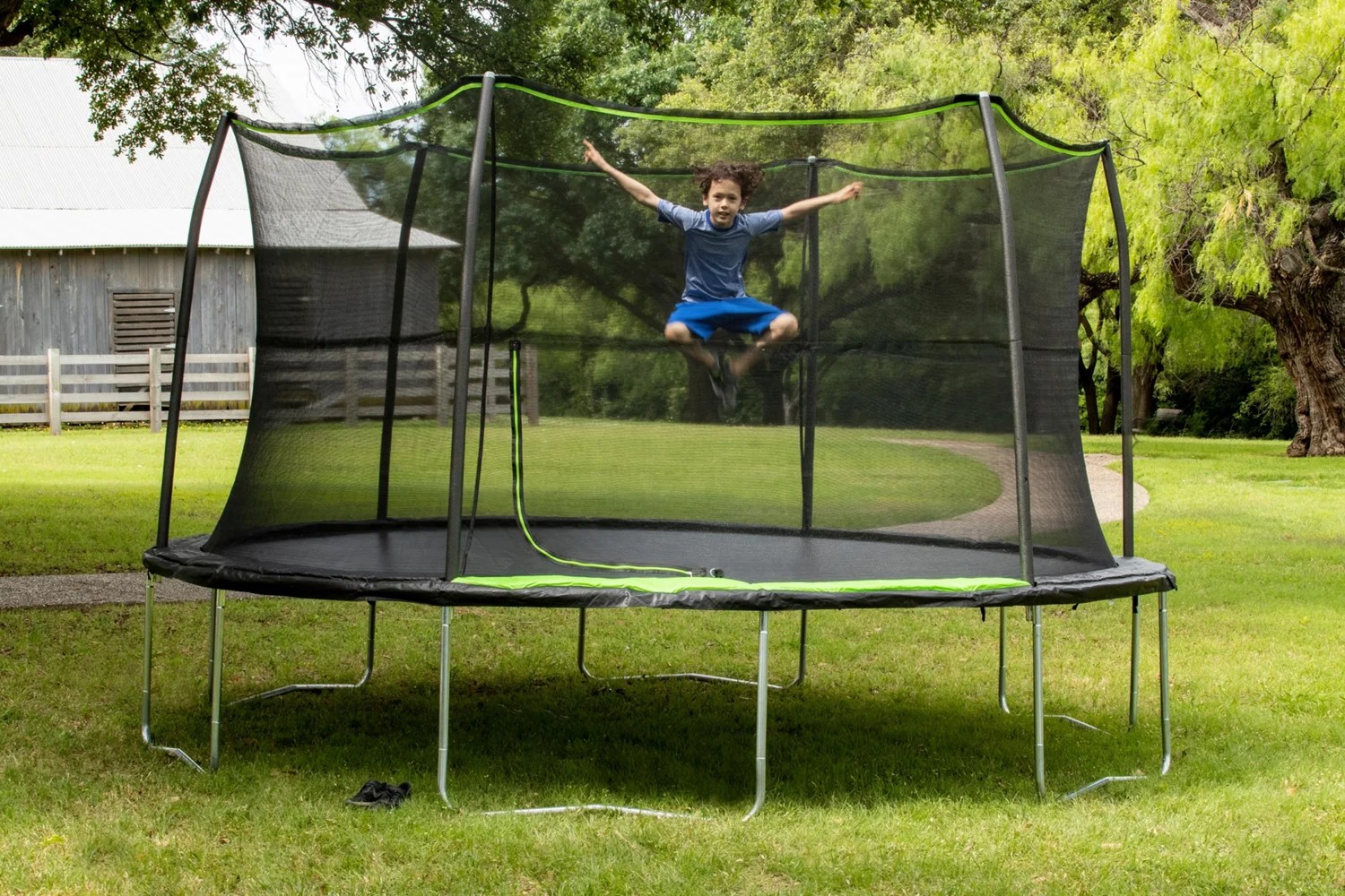 Jumpking 14 ft Round Trampoline Combo Academy