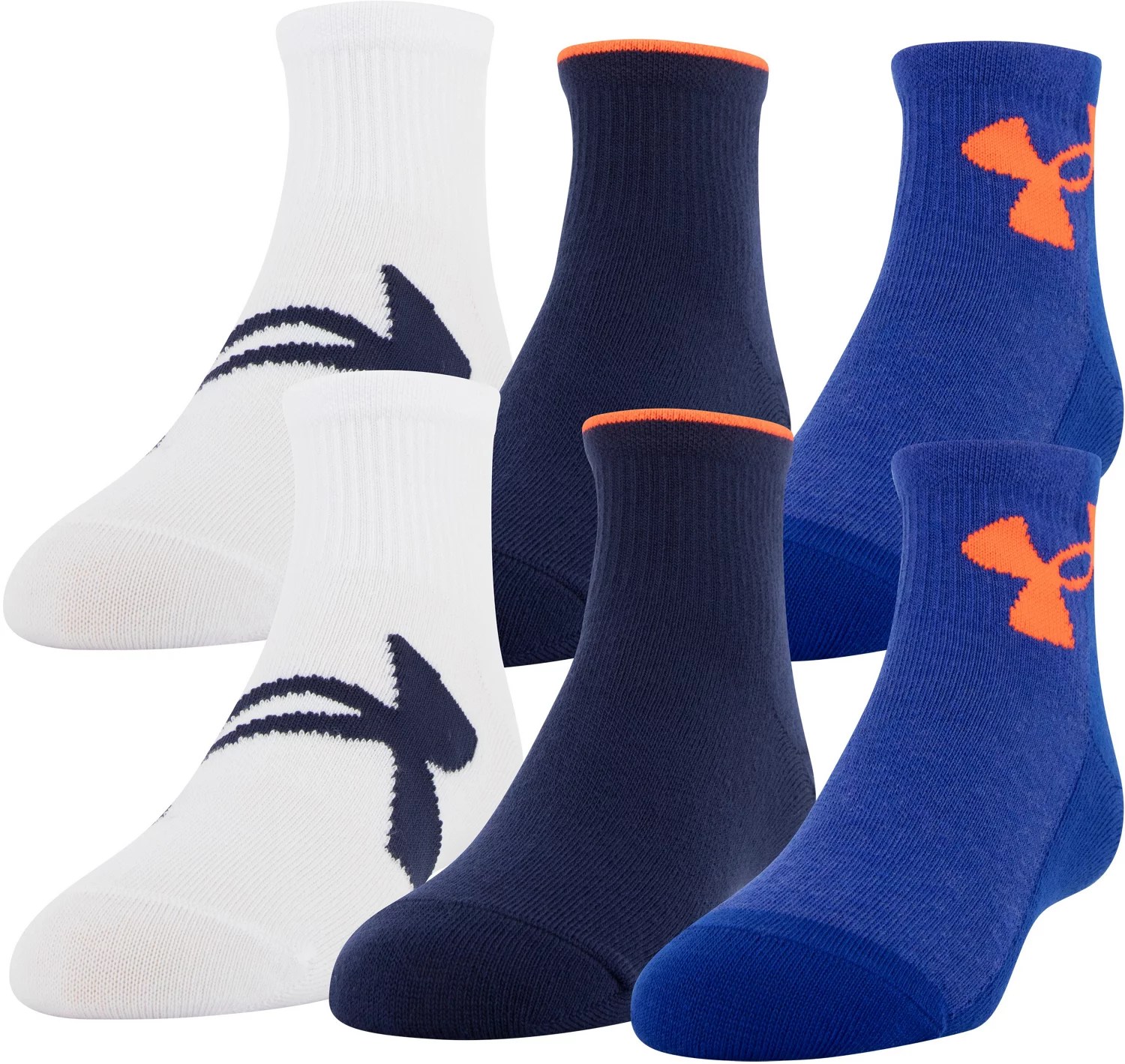 Under Armour Boys' Essential Lite Quarter Socks Academy