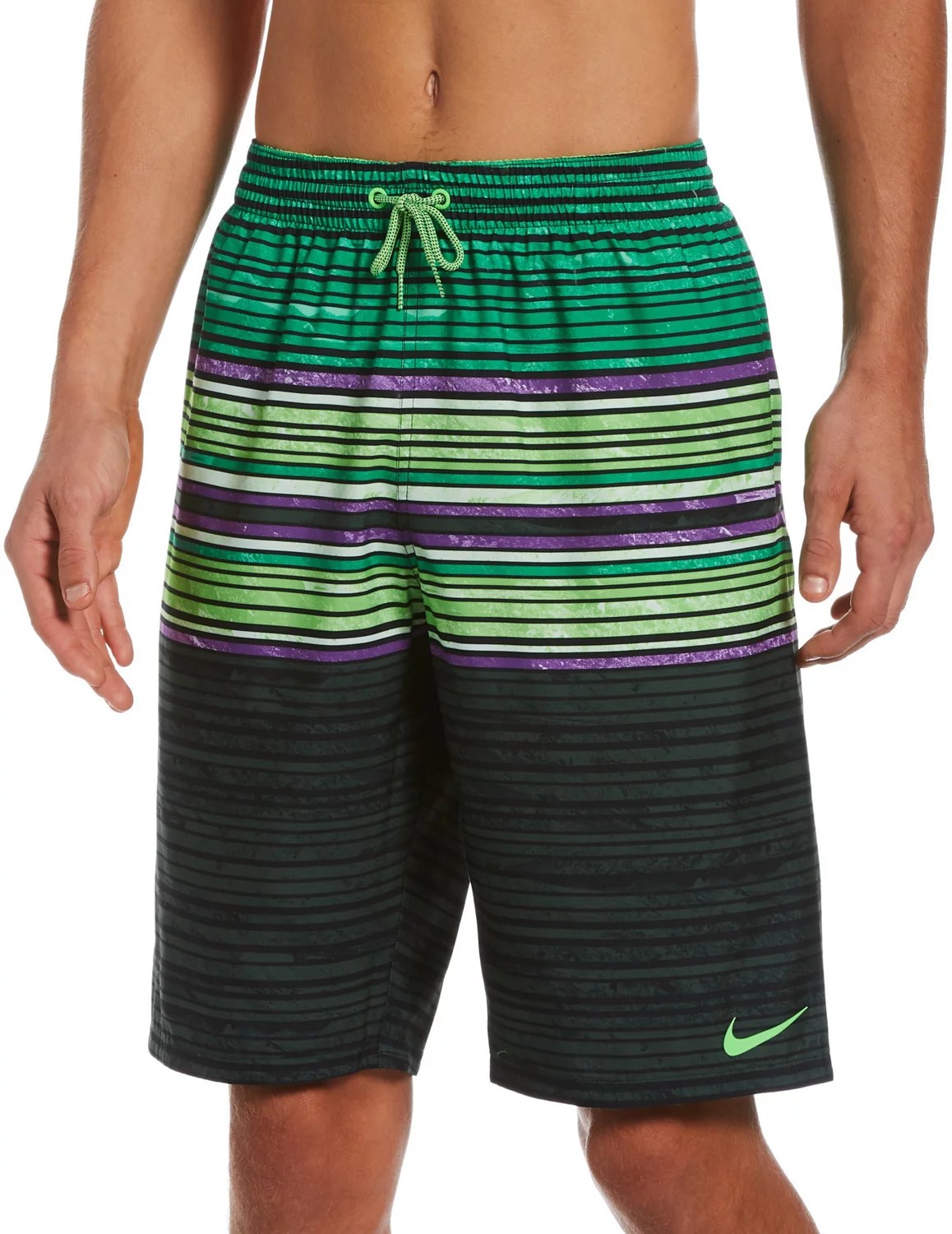 Nike Men's Oxidized Stripe Breaker Volley Swim Shorts 11in Academy