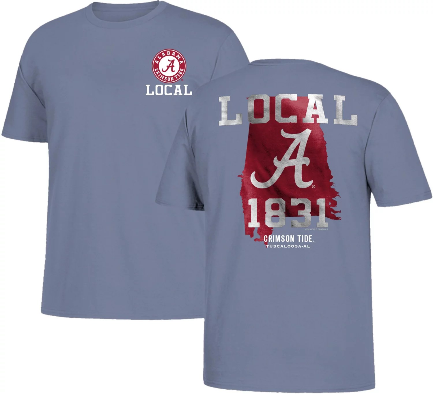 New World Graphics Men's University of Alabama Local Tshirt Academy