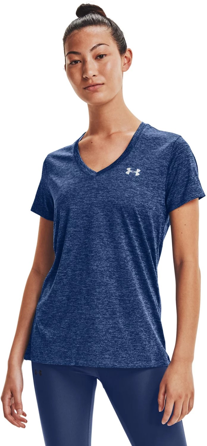 Under Armour Women's Twisted Tech Vneck Tshirt Academy