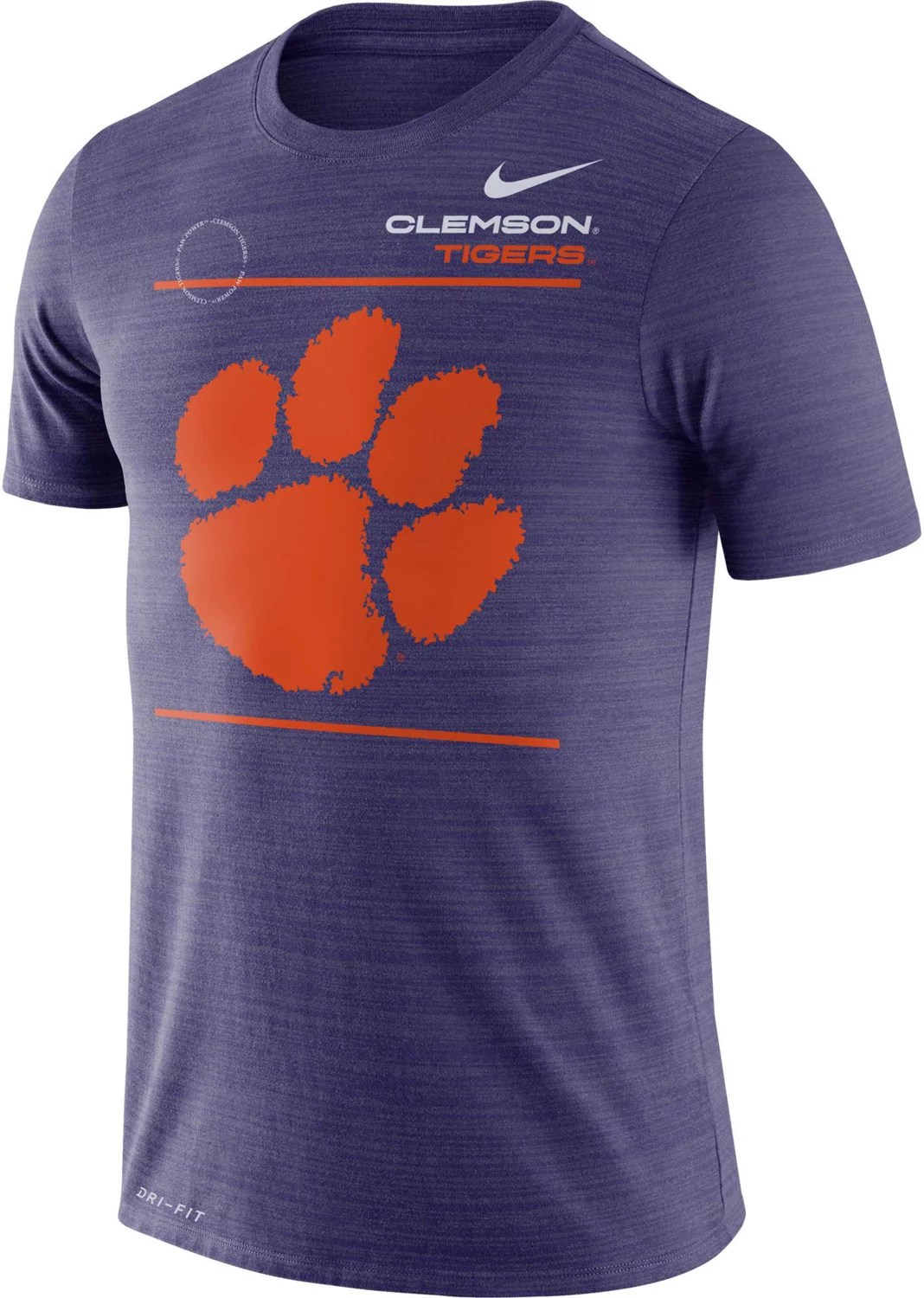 Nike Men's Clemson University DriFIT Velocity Sideline Short Sleeve T