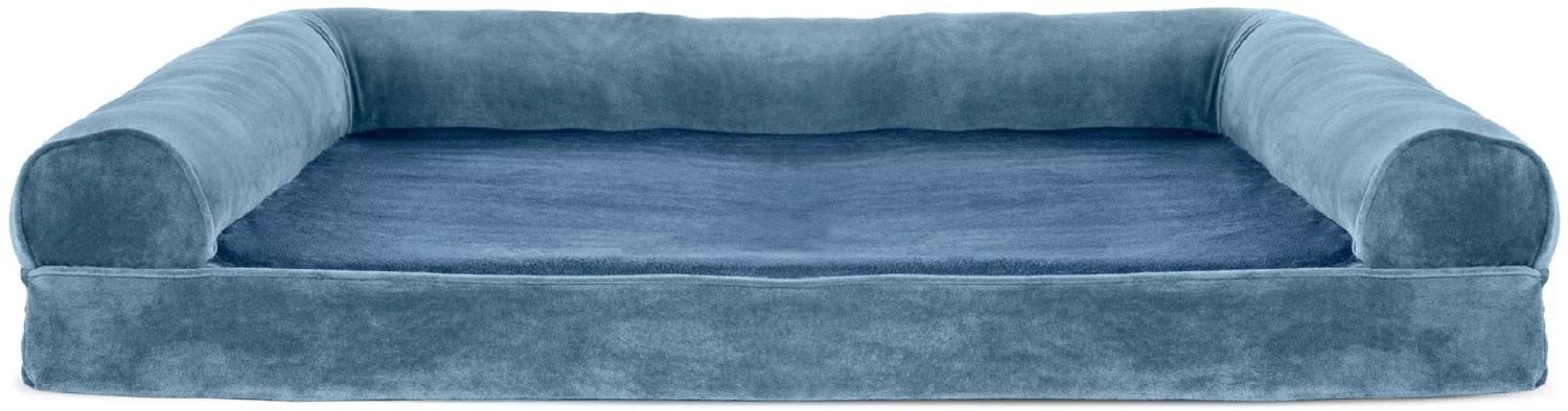 FurHaven Orthopedic Velvet Jumbo Sofa Pet Bed Academy