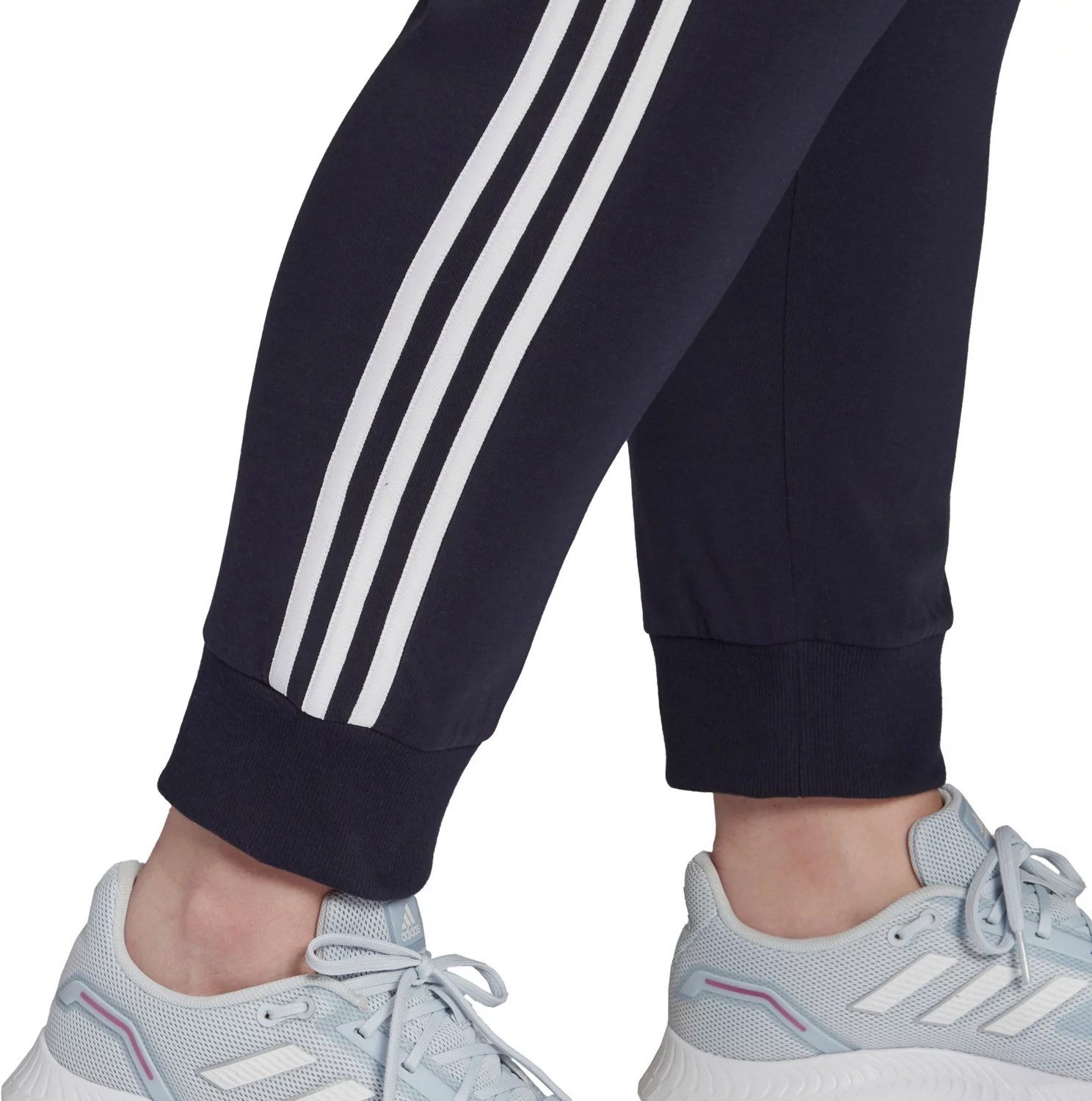 adidas Women's Plus Size Essentials Slim Tapered Cuff Pants Academy