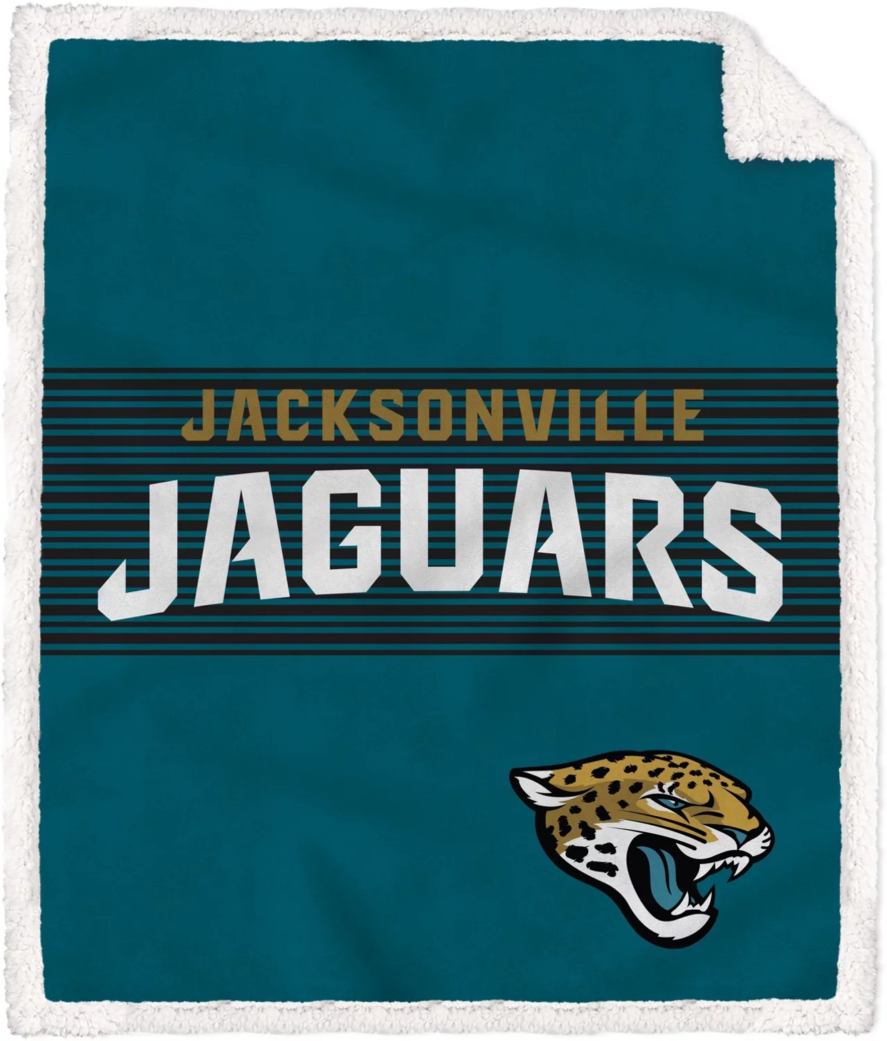Pegasus Sports Jacksonville Jaguars Silk Touch Sherpa Throw Blanket