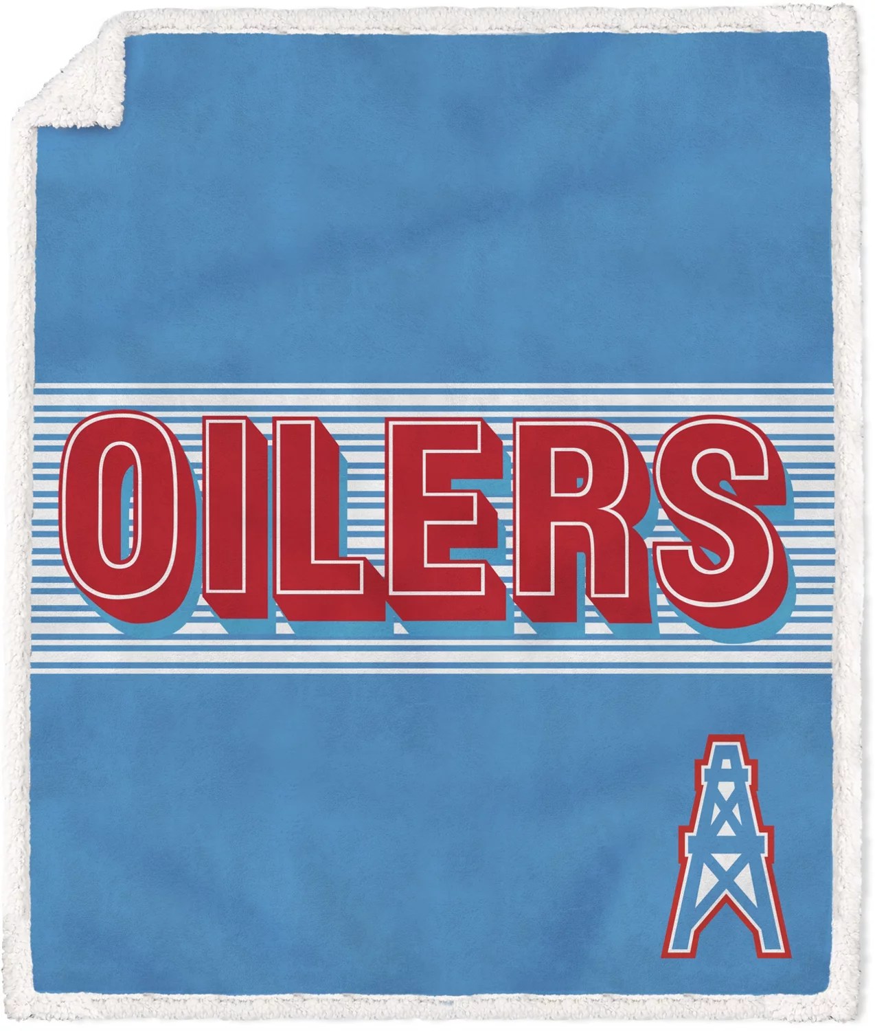 Pegasus Sports Houston Oilers Silk Touch Sherpa Throw Blanket Academy