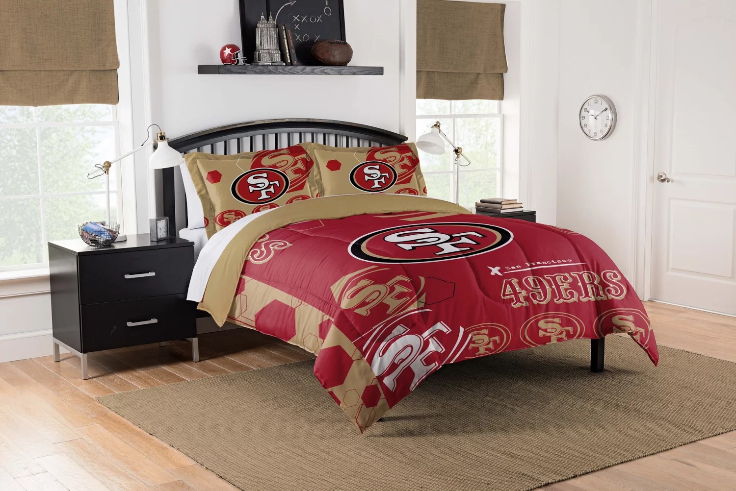 Northwest San Francisco 49ers Hexagon King Comforter Set Academy