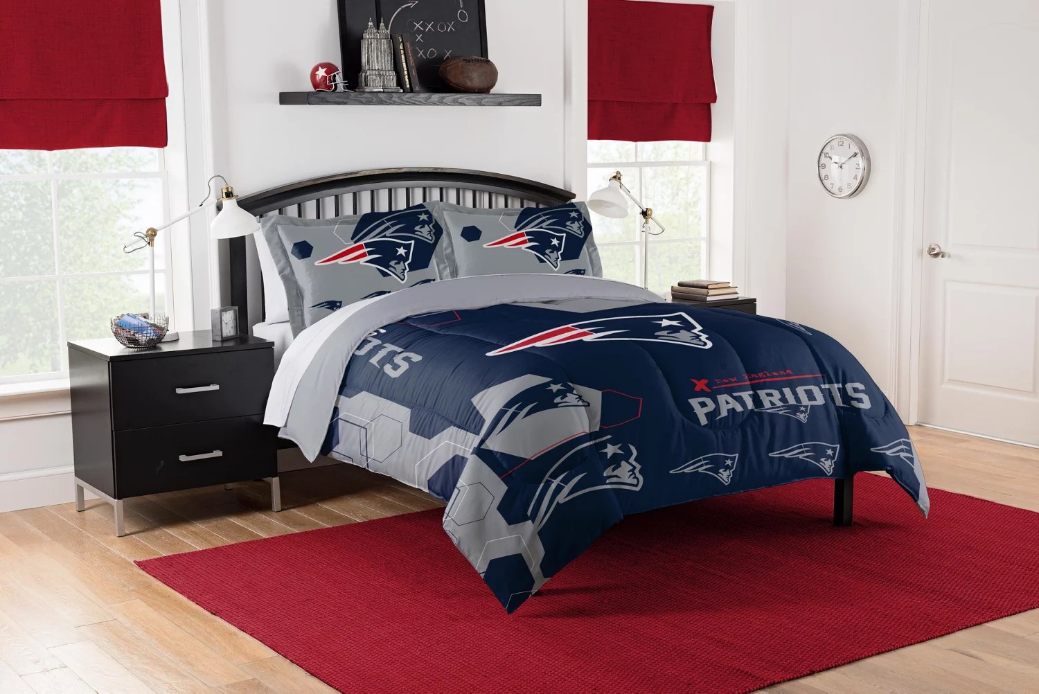 New England Patriots King Size Comforter Northwest New England Patriots Hexagon King Comforter Set Academy