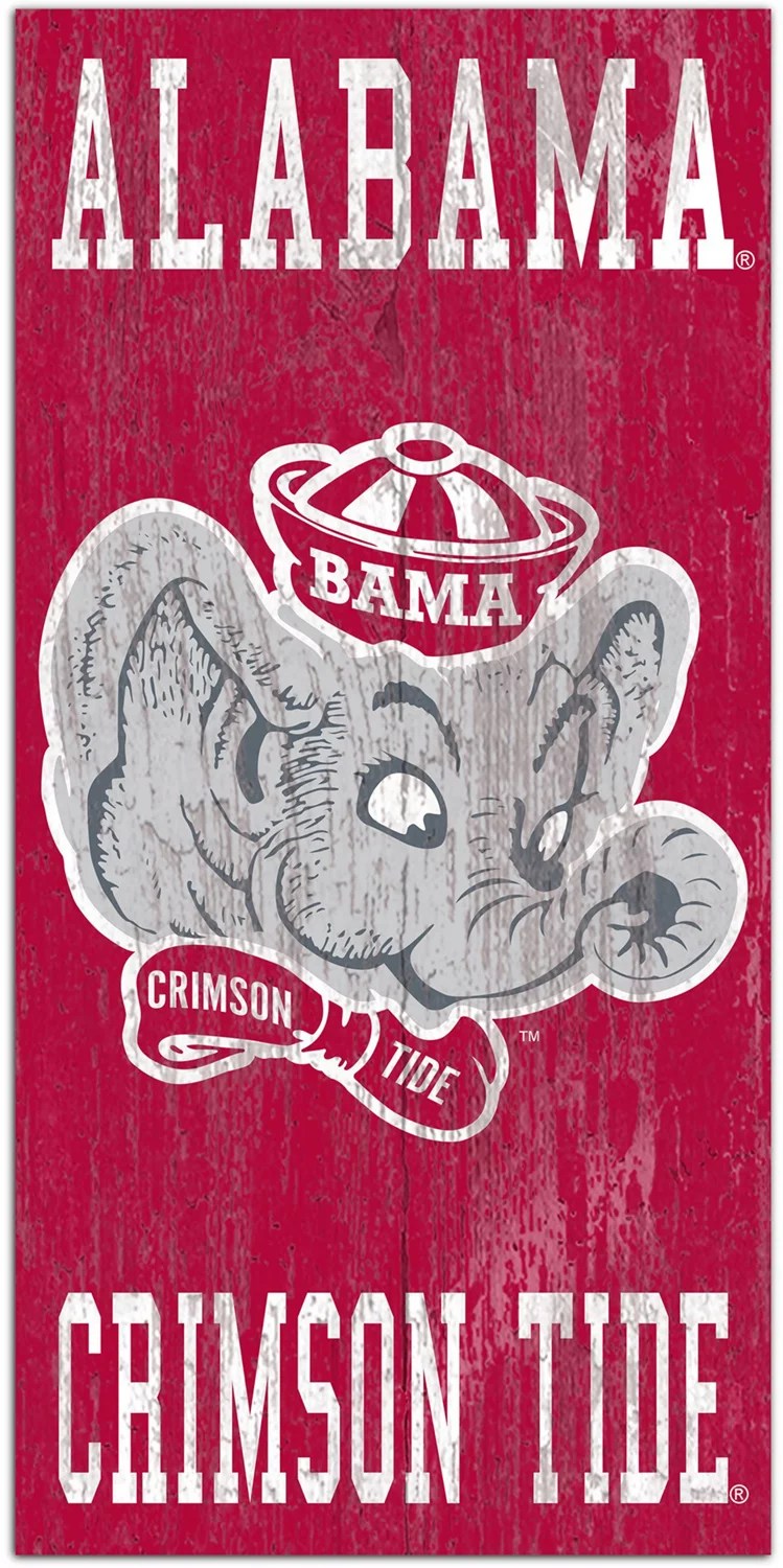 Fan Creations University of Alabama Heritage Distressed Logo 6x12 Wall