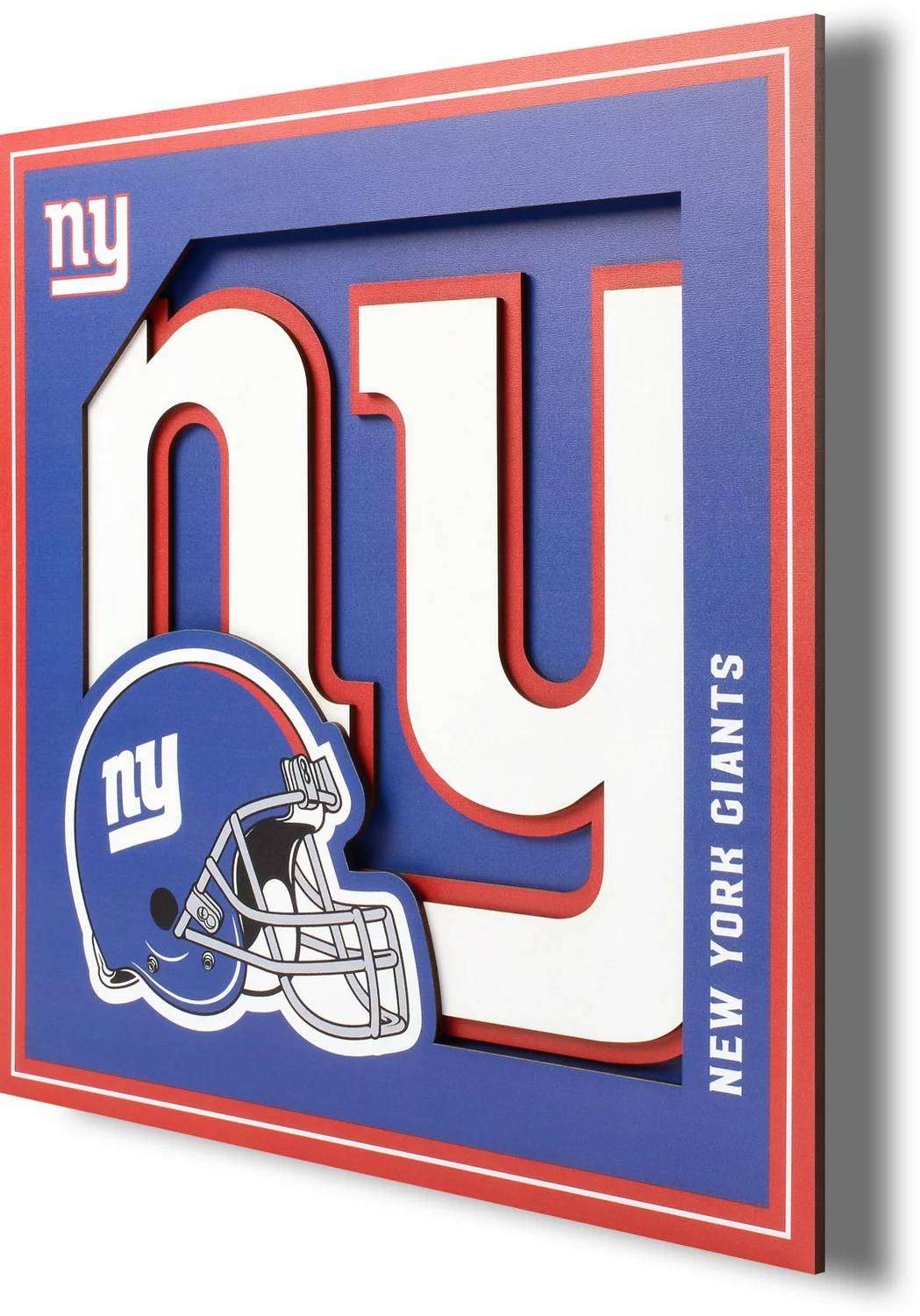 YouTheFan New York Giants 3D Logo Series 12 in x 12 in Wall Art Academy