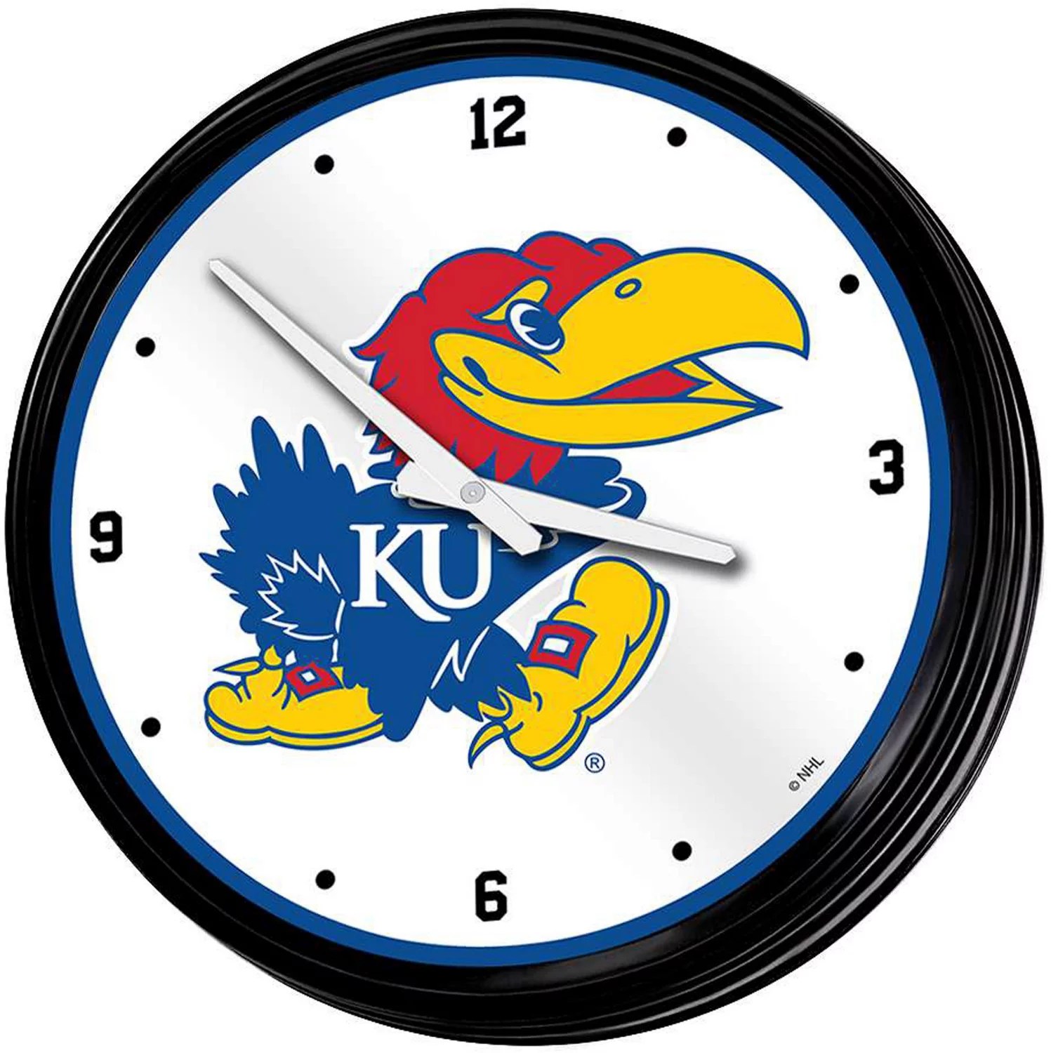 The FanBrand University of Kansas Retro Lighted Wall Clock Academy