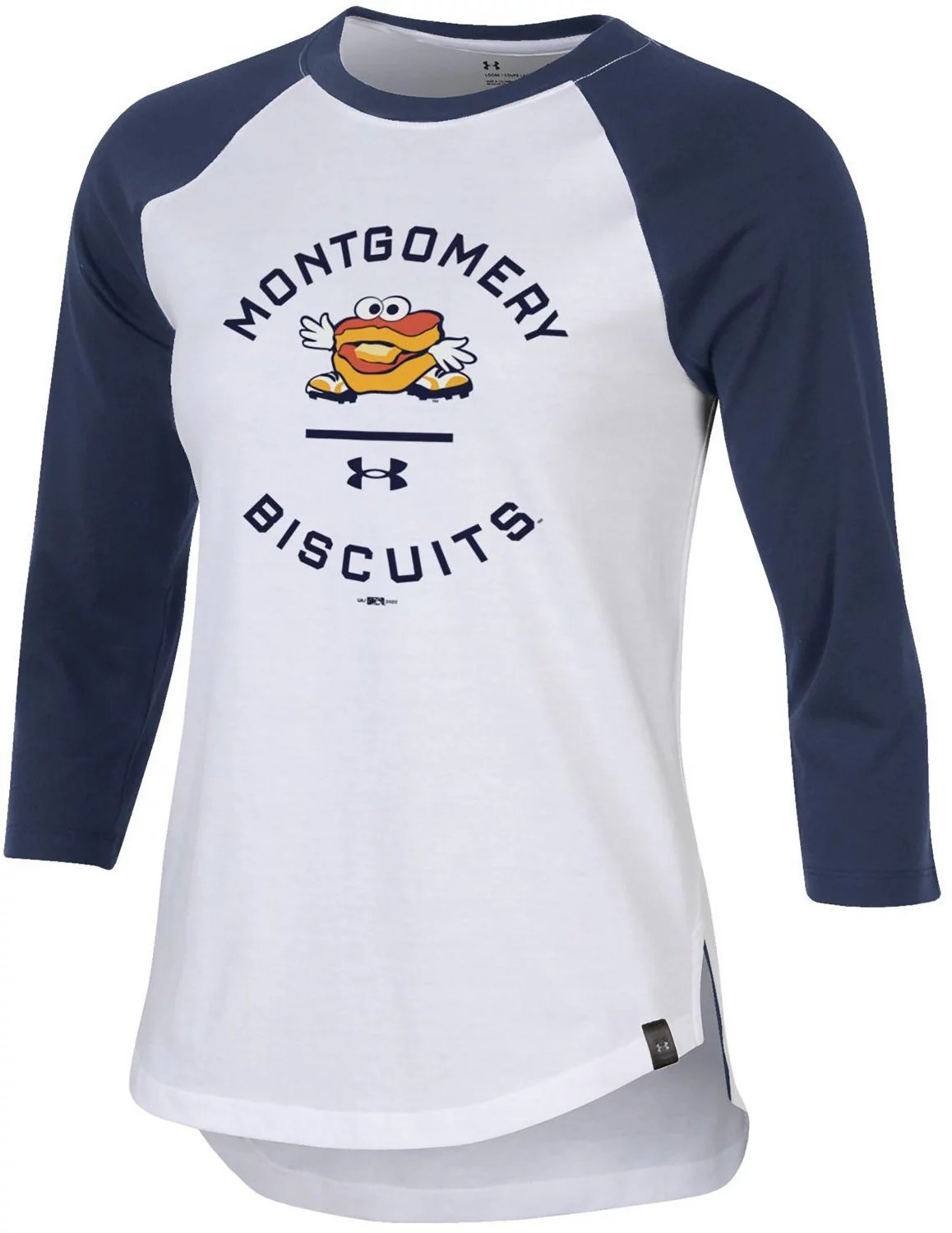 Under Armour Women's Montgomery Biscuits On Deck Logo Raglan Graphic 3/