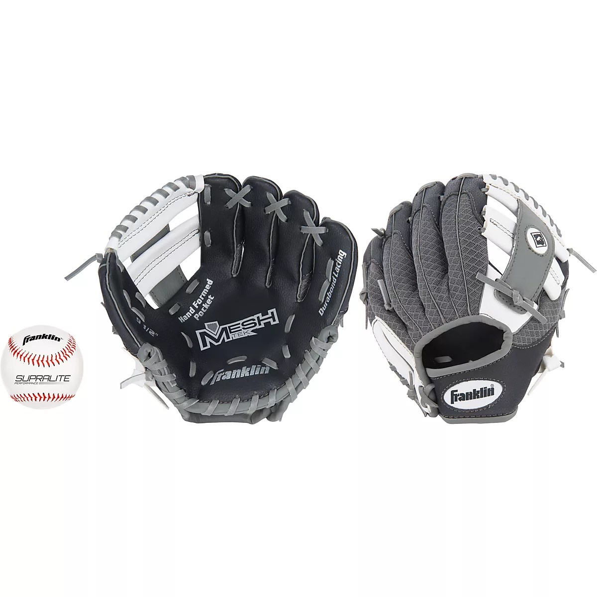 Franklin Youth Meshtek 9.5" Tball Glove with Ball Academy