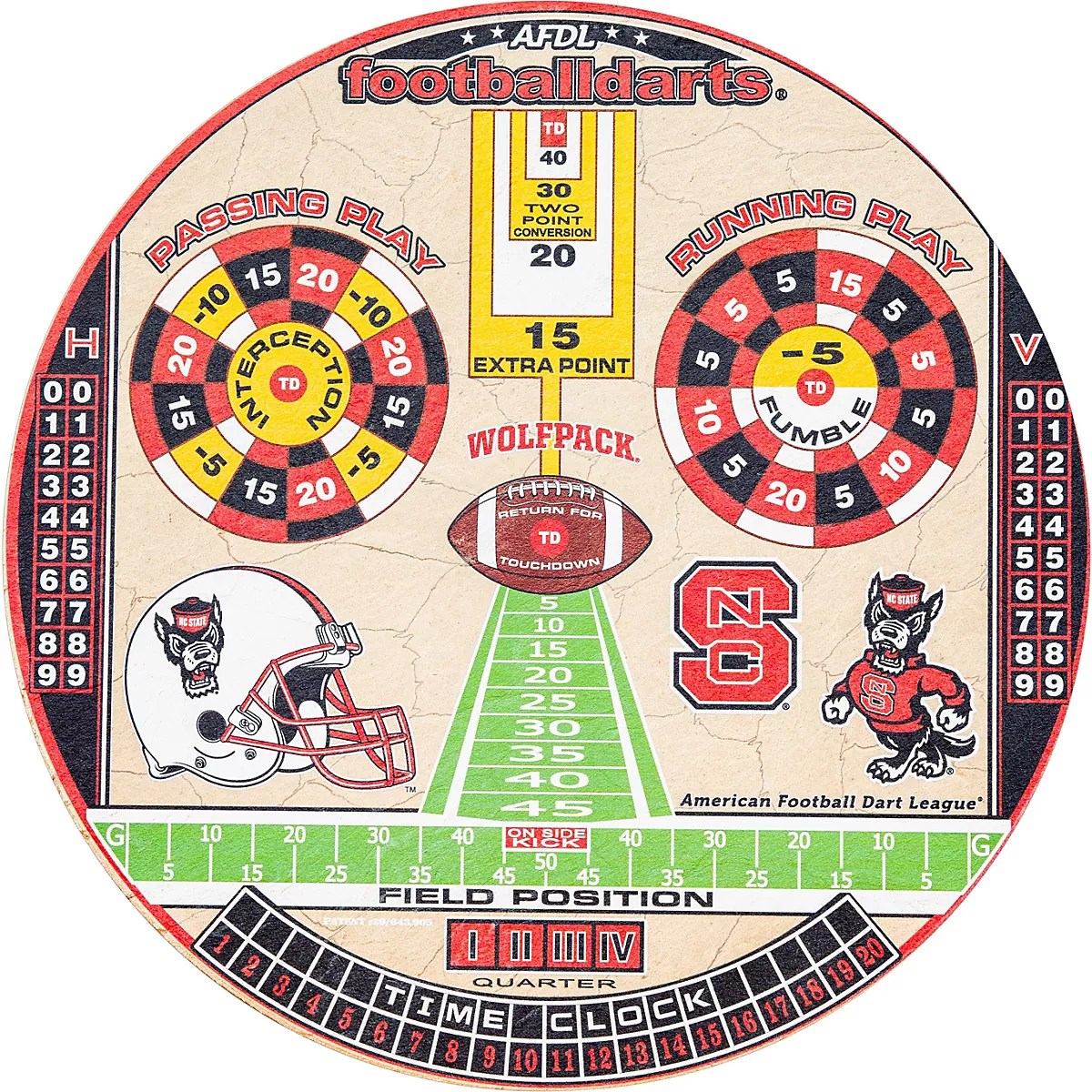 Football Darts North Carolina State University Official Dartboard Academy