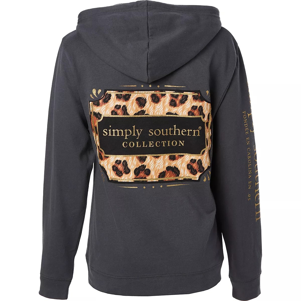 Simply Southern Women's Leopard Logo Hoodie Academy