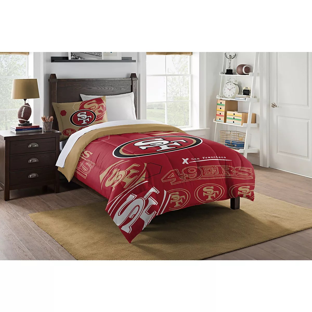 Northwest San Francisco 49ers Hexagon Twin Comforter Set Academy