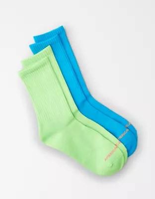 AEO Neon Crew Socks 2Pack