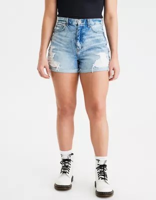 AE Curvy Denim Mom Shorts